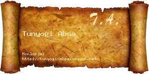 Tunyogi Absa névjegykártya